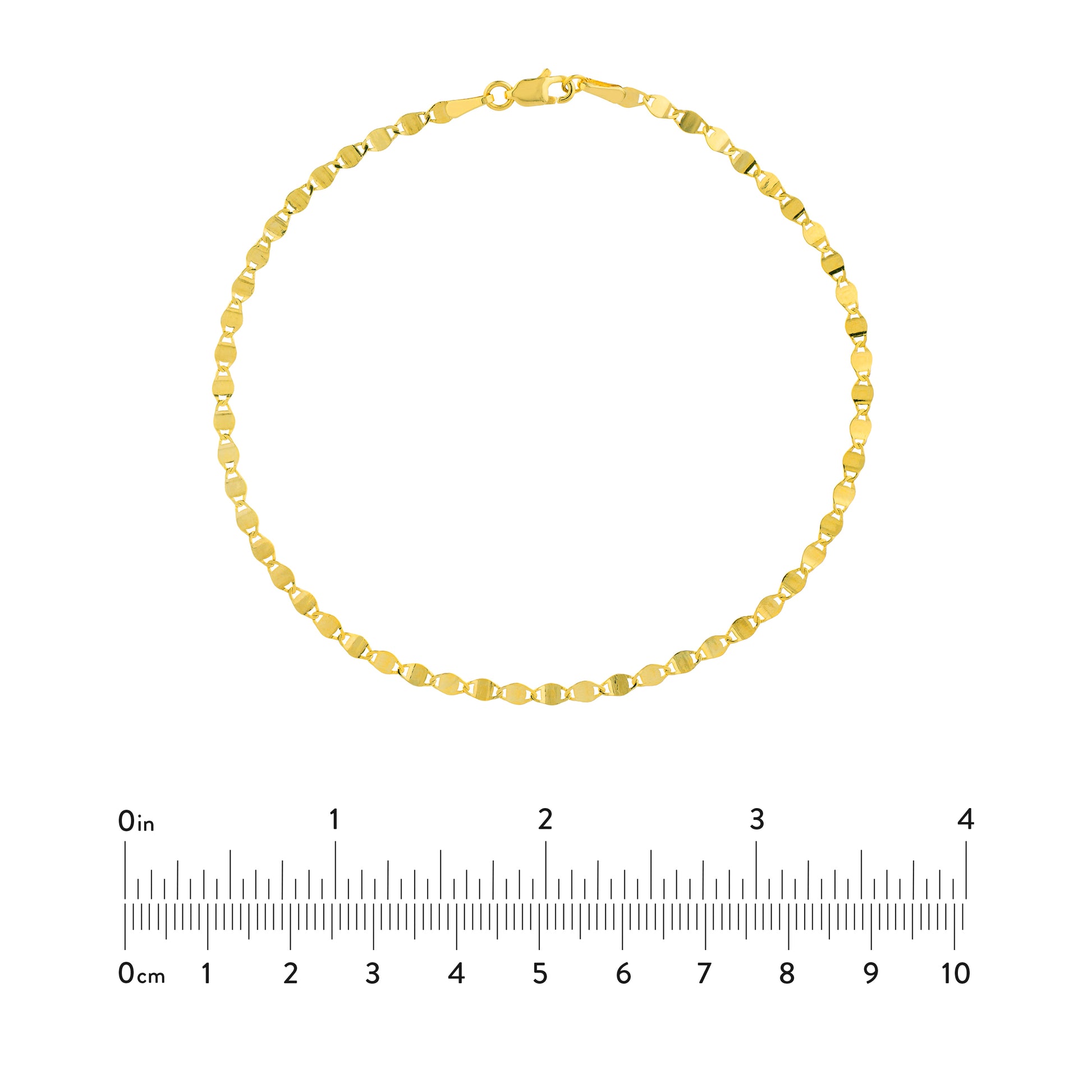 Yellow Gold Valentinio Chain Bracelet - Size