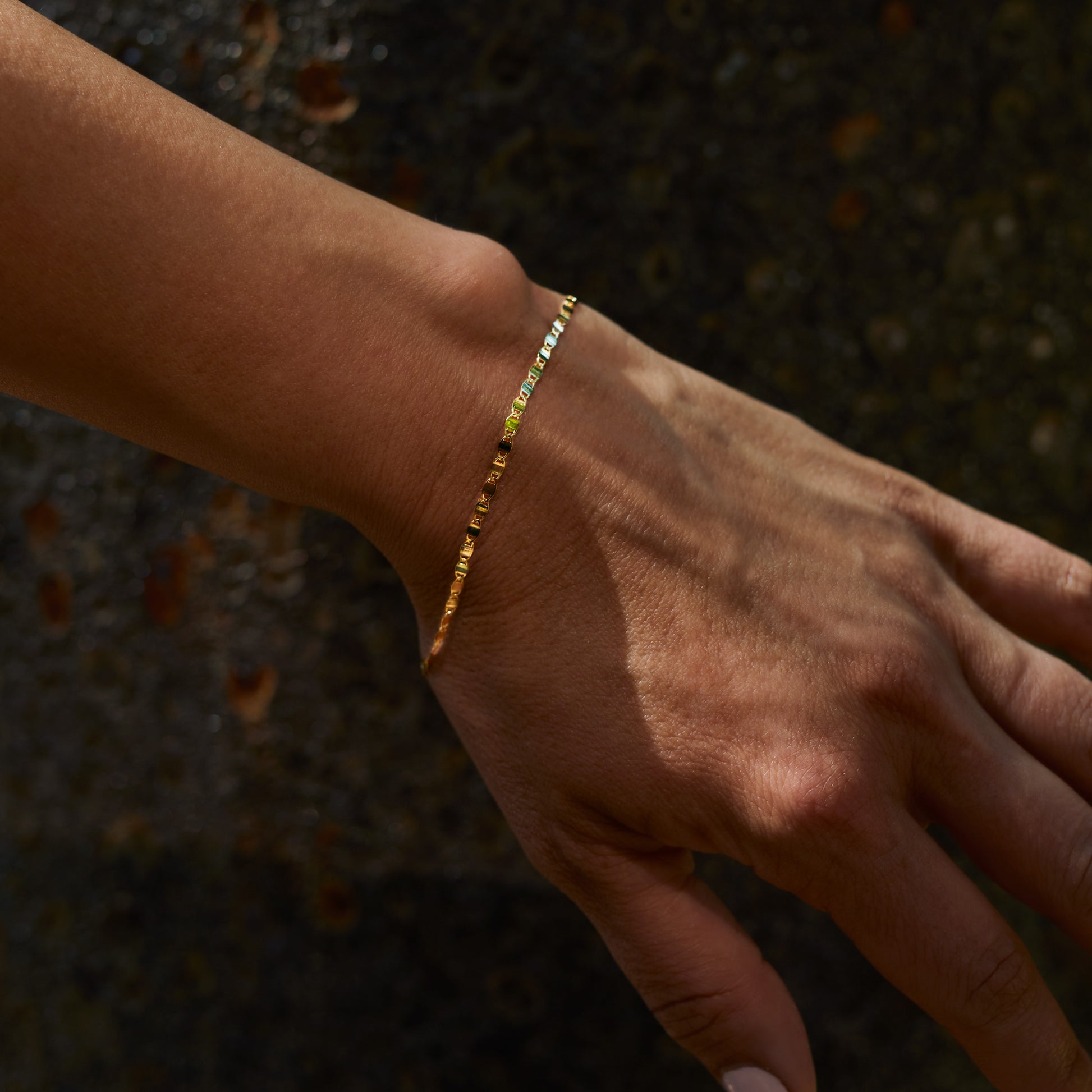 Yellow Gold Valentinio Chain Bracelet - Styled