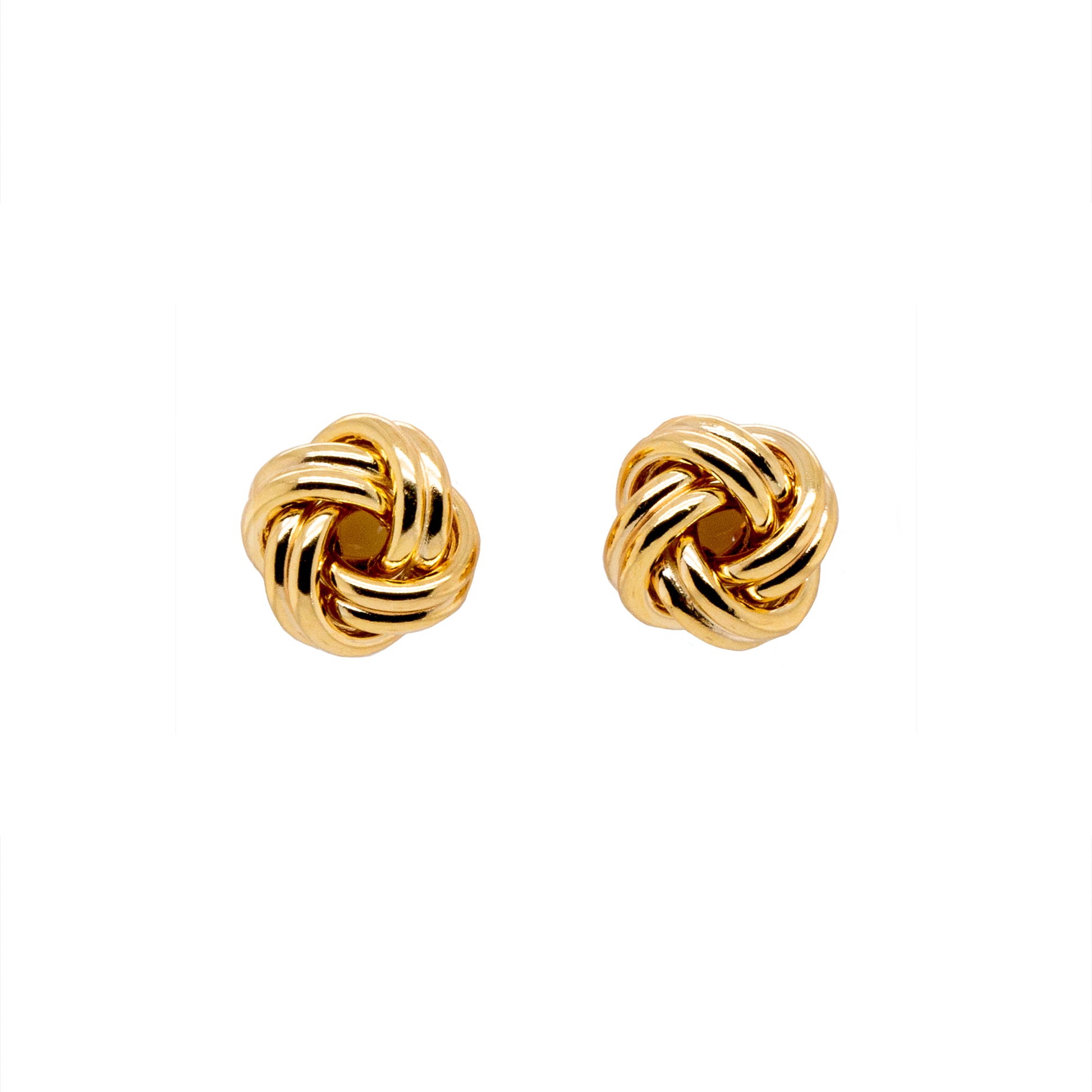 Yellow Gold Love Knot Earrings