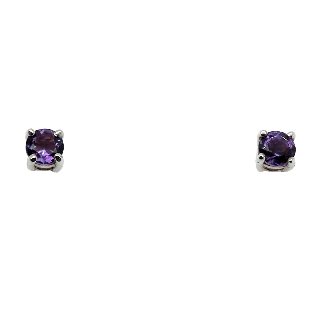 Sterling Silver Amethyst Studs