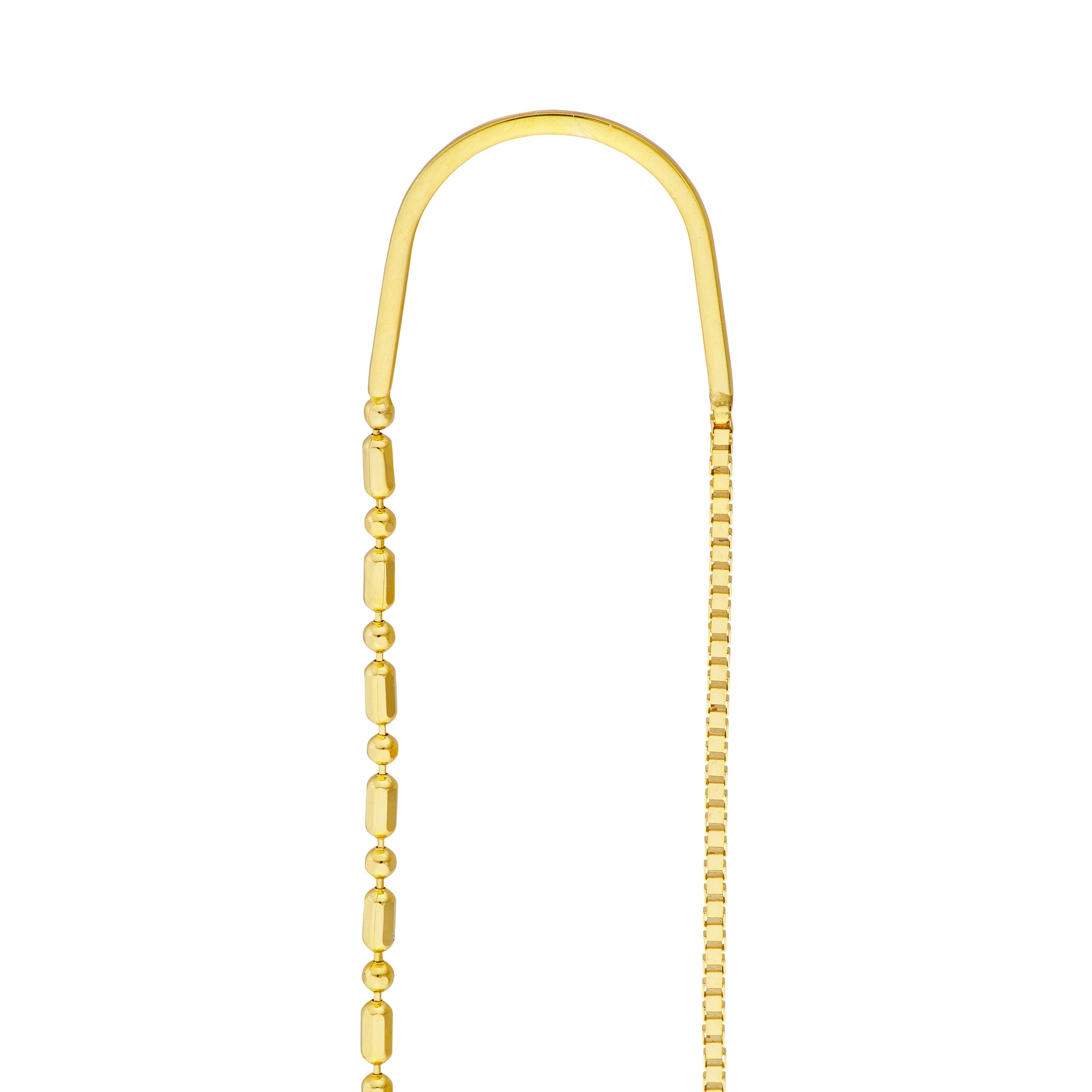 Yellow Gold Threader Earrings - Details