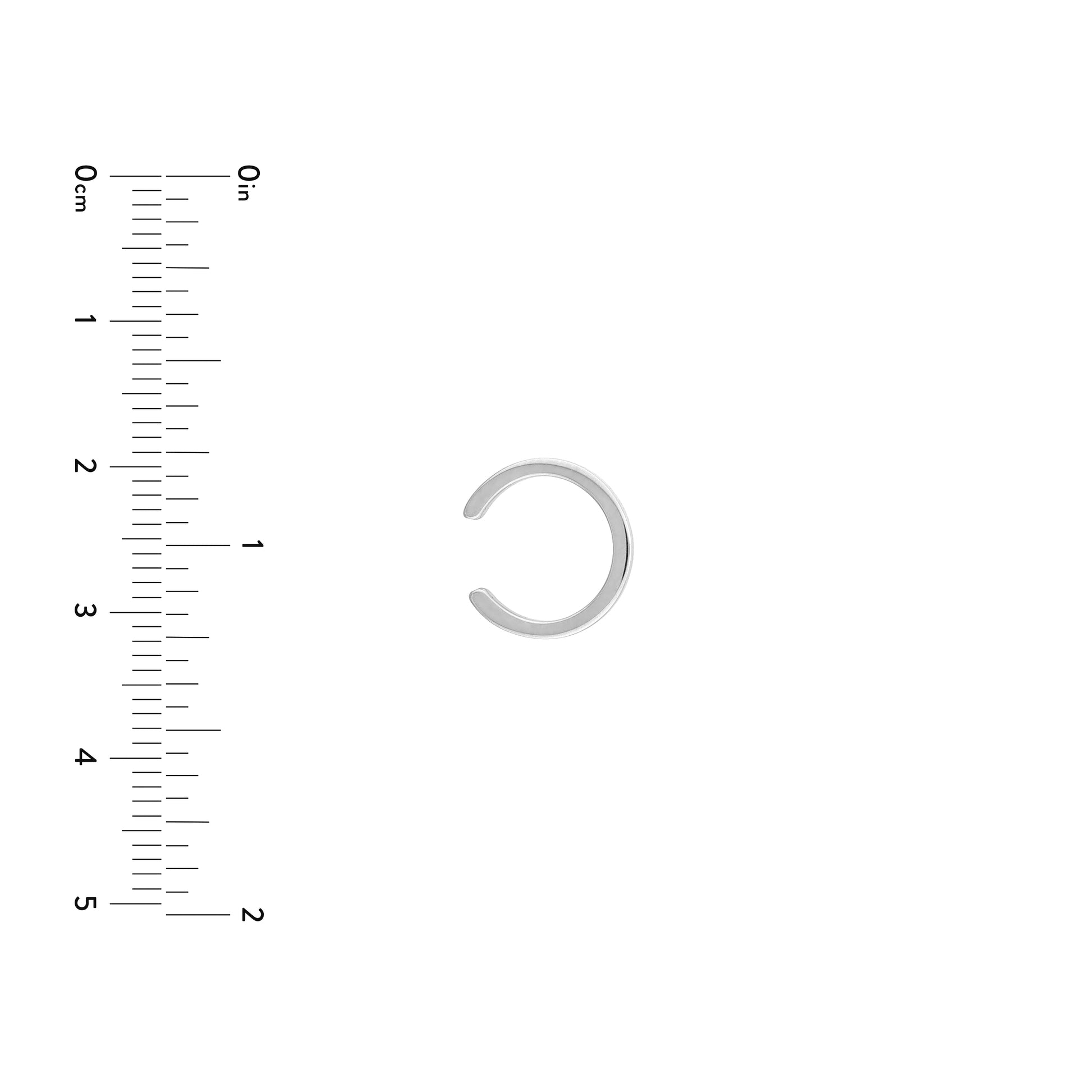 White Gold Ear Cuff - Size Reference