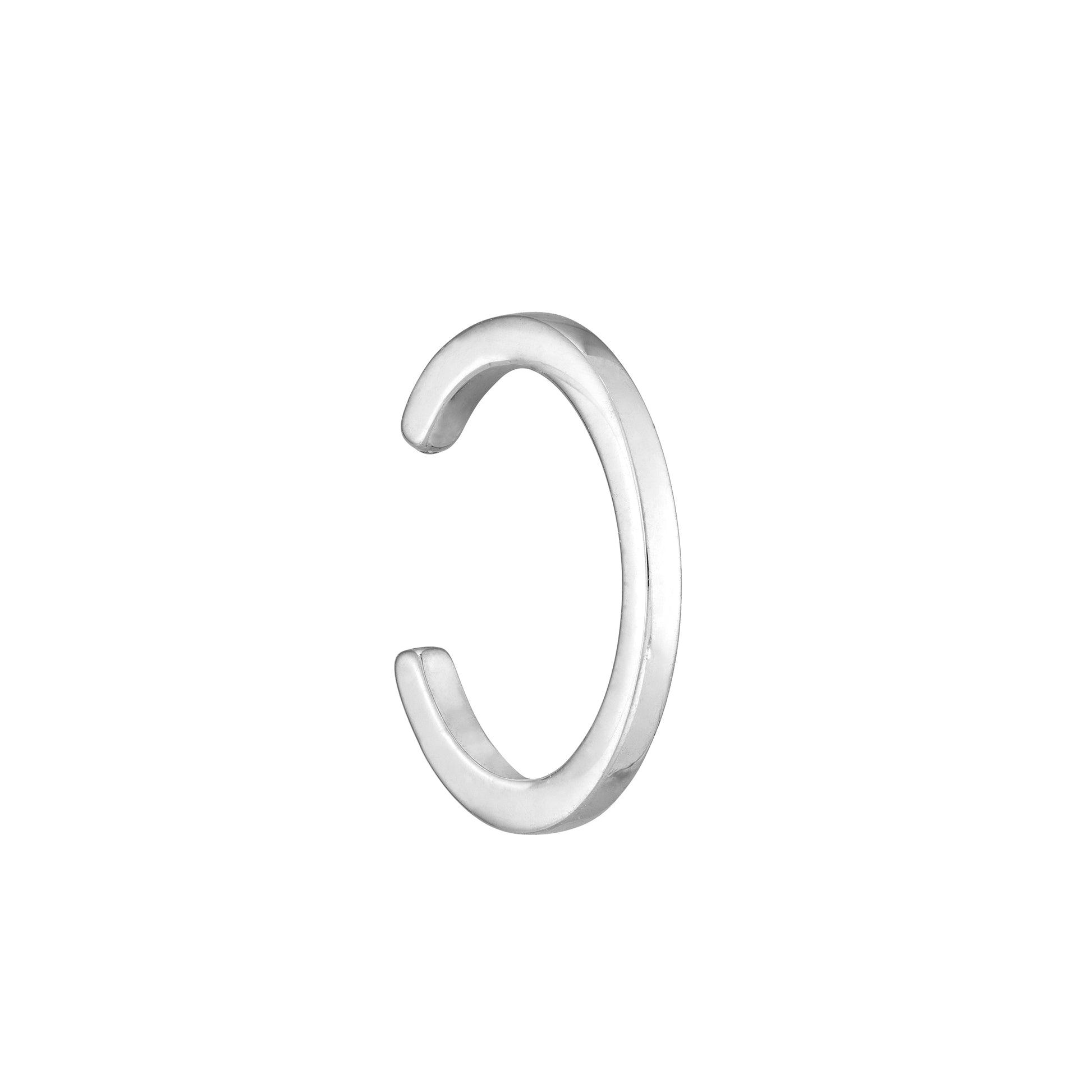 White Gold Ear Cuff - At an angle