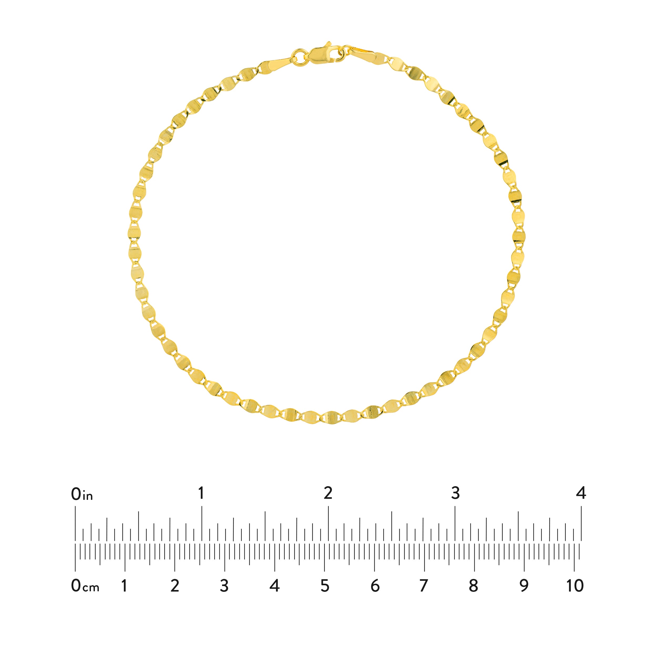 Yellow Gold Valentinio Chain Bracelet - Size