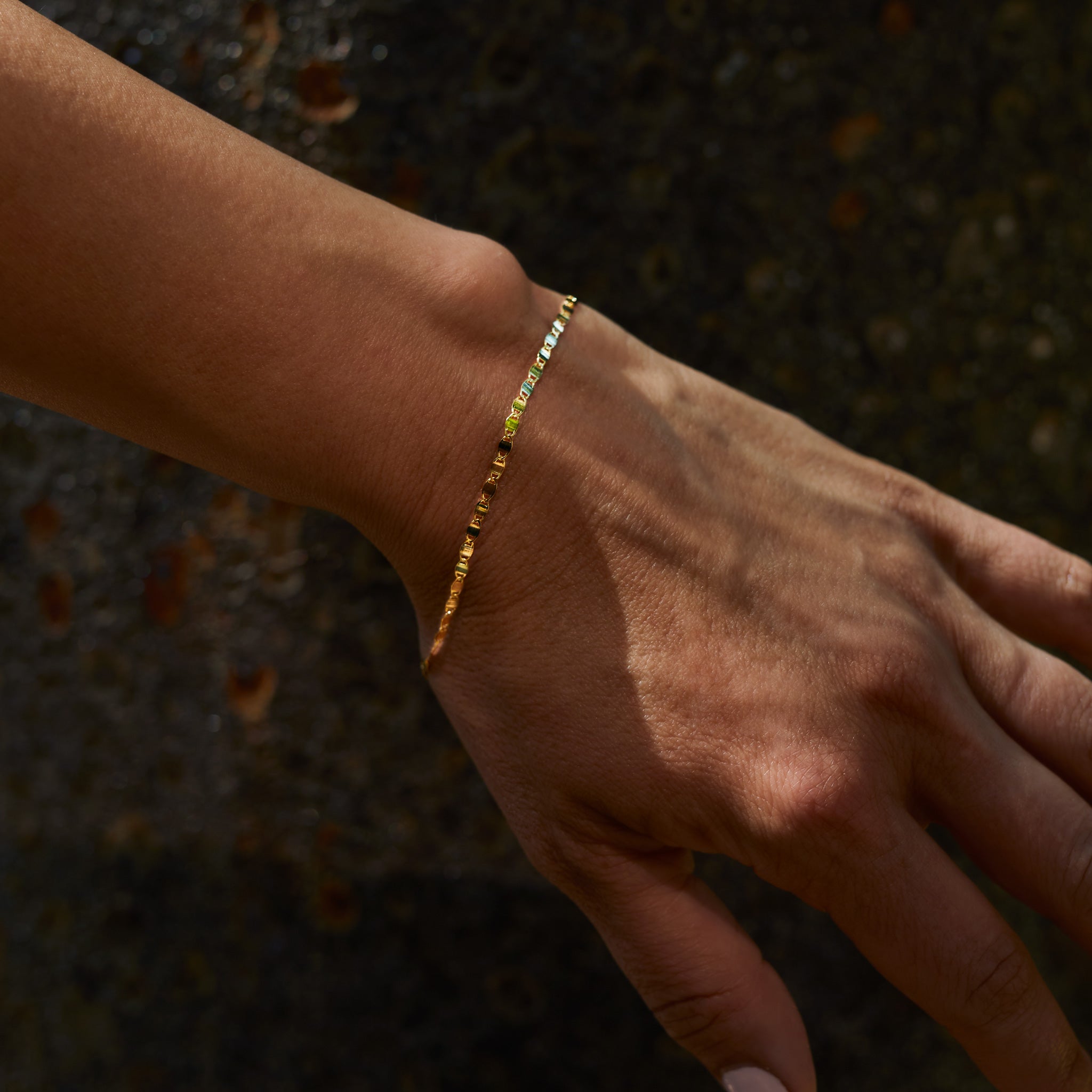 Yellow Gold Valentinio Chain Bracelet - Styled