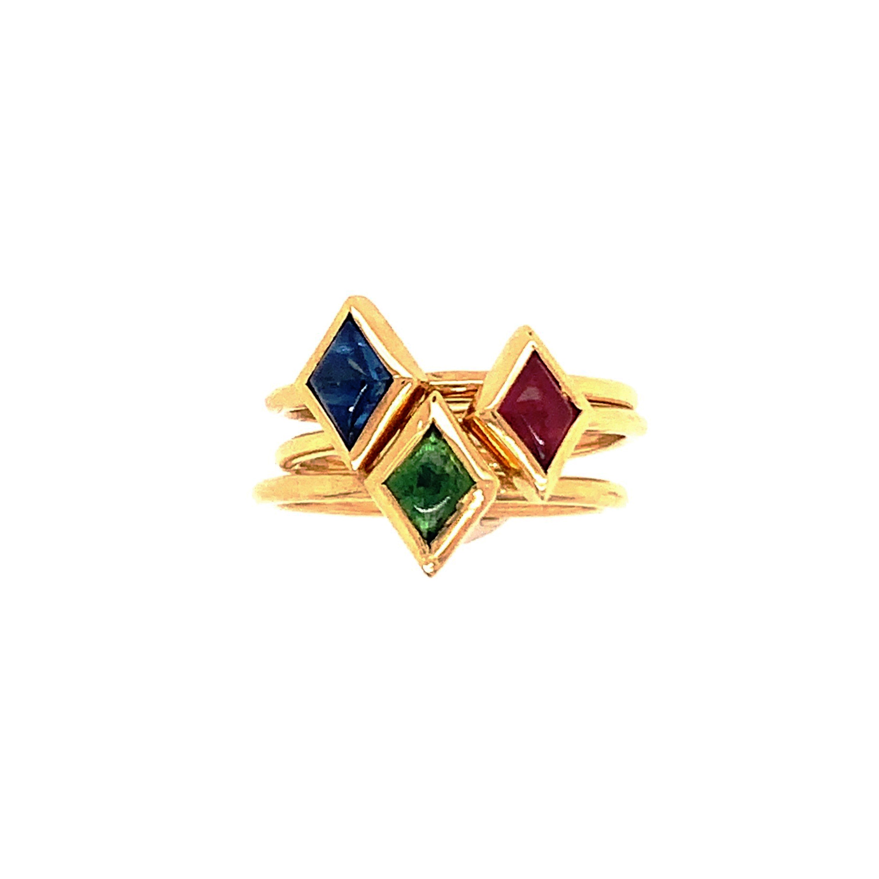 Yellow Gold Gumdrop Ring - Stack All Three!