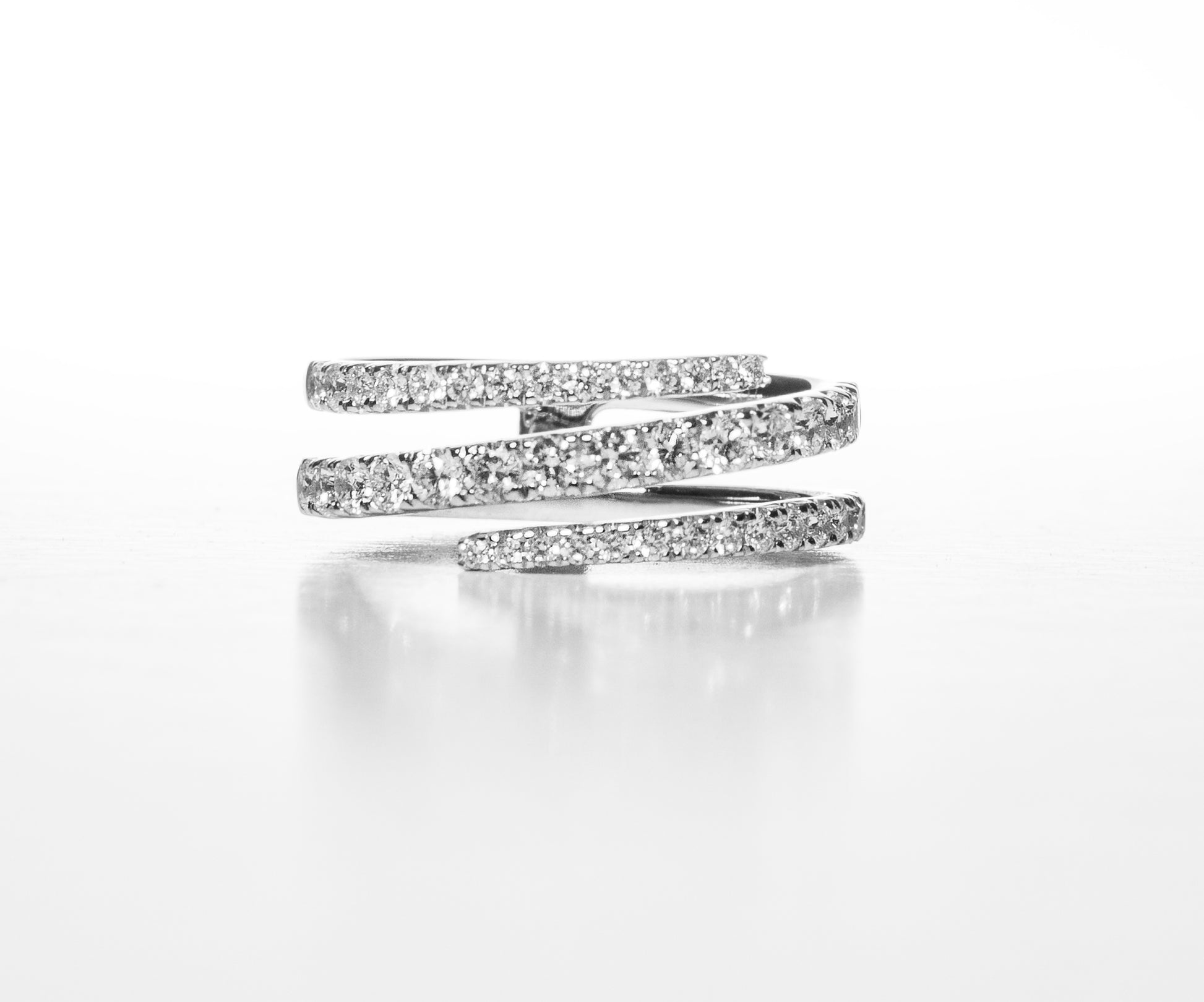 White Gold Diamond Twist Ring